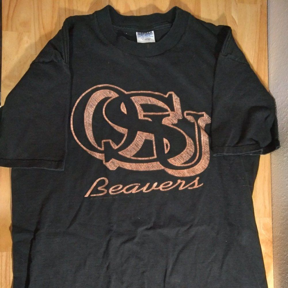 Vintage Oregon State U Beavers Spell Out Logo T-Shirt